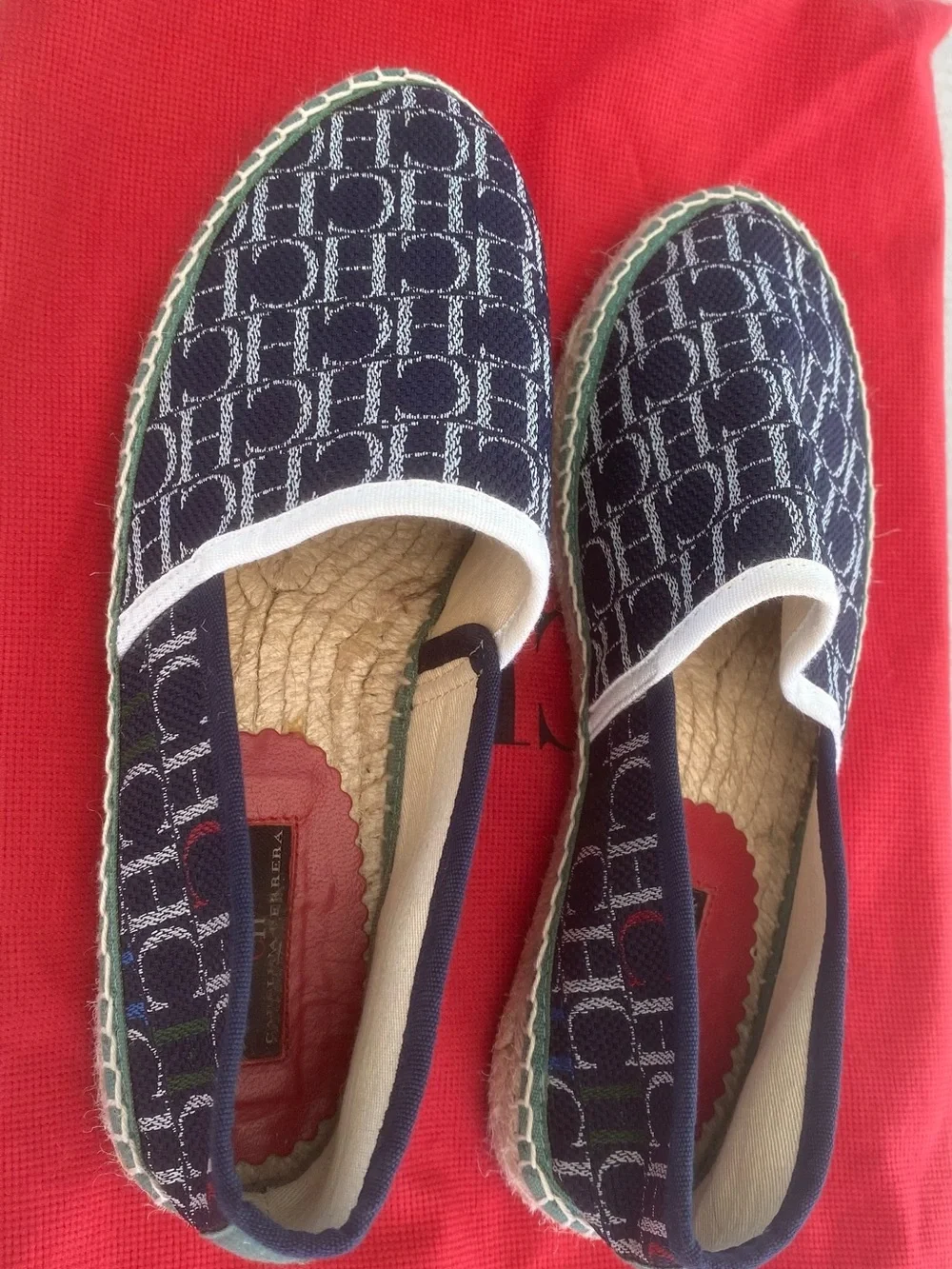 Designer Black Patterned Espadrilles - Men